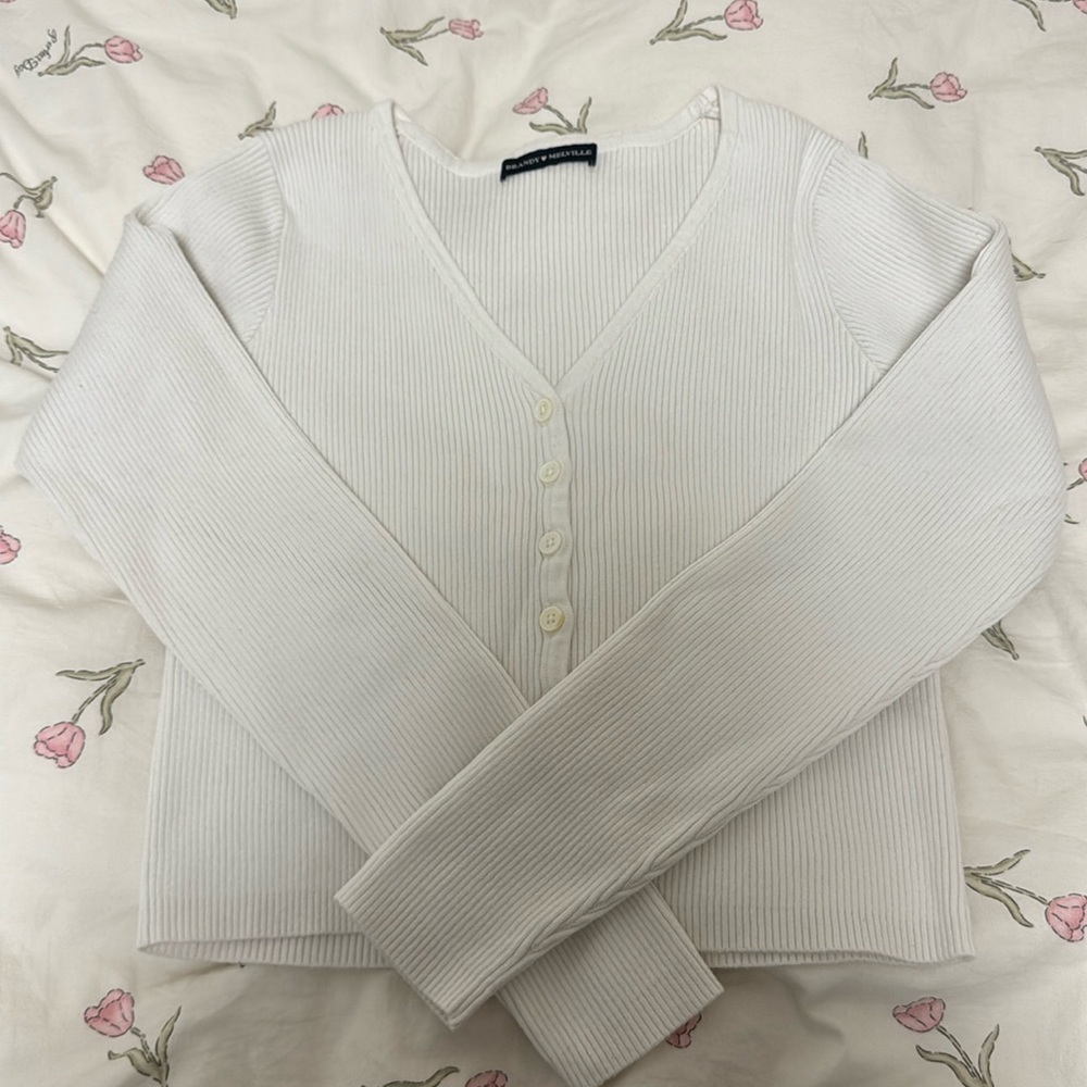 Brandy Melville Cream Long Sleeve Top